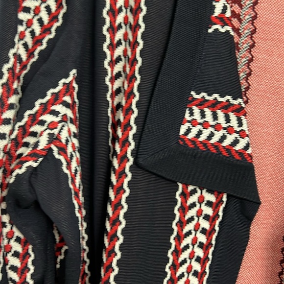 Ming Wang  Navy and Red Striped Women's blazer - Picture 2 of 11